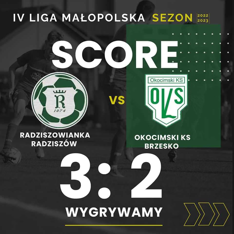 RADZISZOWIANKA RADZISZÓW - OKOCIMSKI KS BRZESKO 3:2