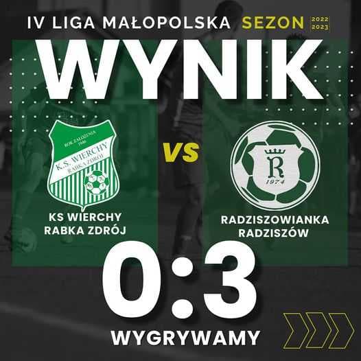JAKO IV LIGA: KS Wierchy Rabka Zdrój vs Radziszowianka 0:3
