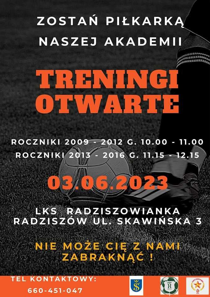 PRZYPOMINAMY O TRENINGACH OTWARTYCH