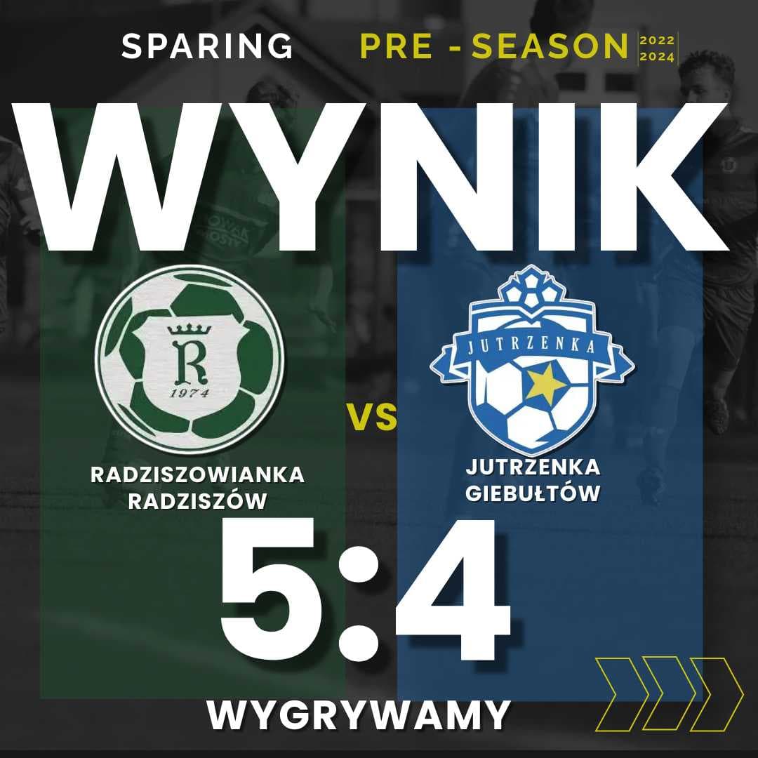 SPARING: RADZISZOWIANKA RADZISZÓW - JUTRZENKA GIEBUŁTÓW 5:4