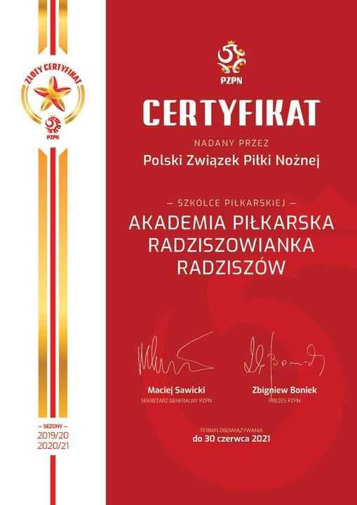 AKADEMIA - CERTYFIKAT