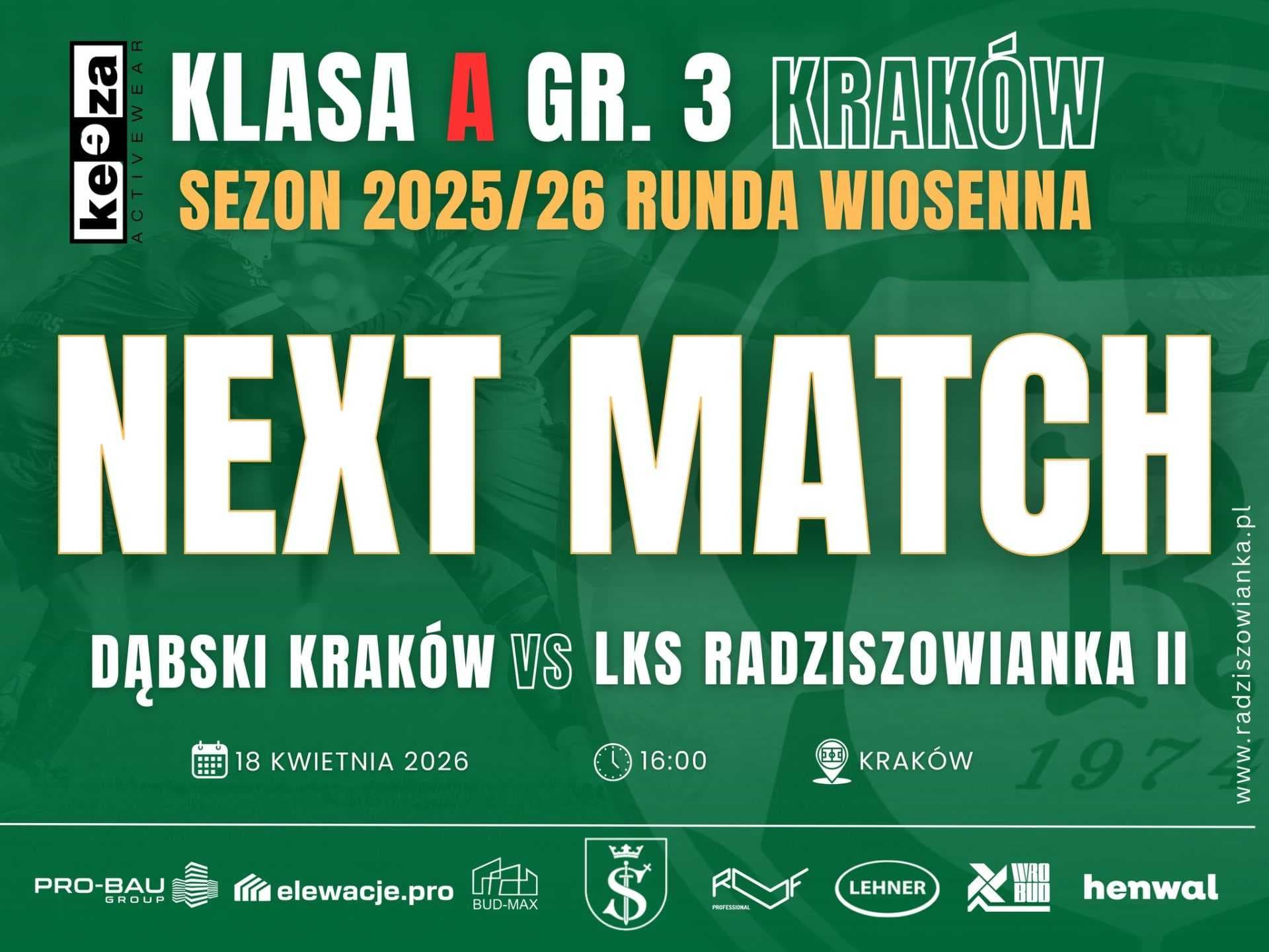 KEEZA KLASA A KRAKÓW GR. 3 – KOLEJKA 18